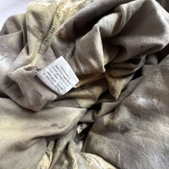 Cynthia Ashby Womens Tie-Dye Tunic Dress Small Brown Long Sleeve Artsy Boho New - Picture 7 of 12